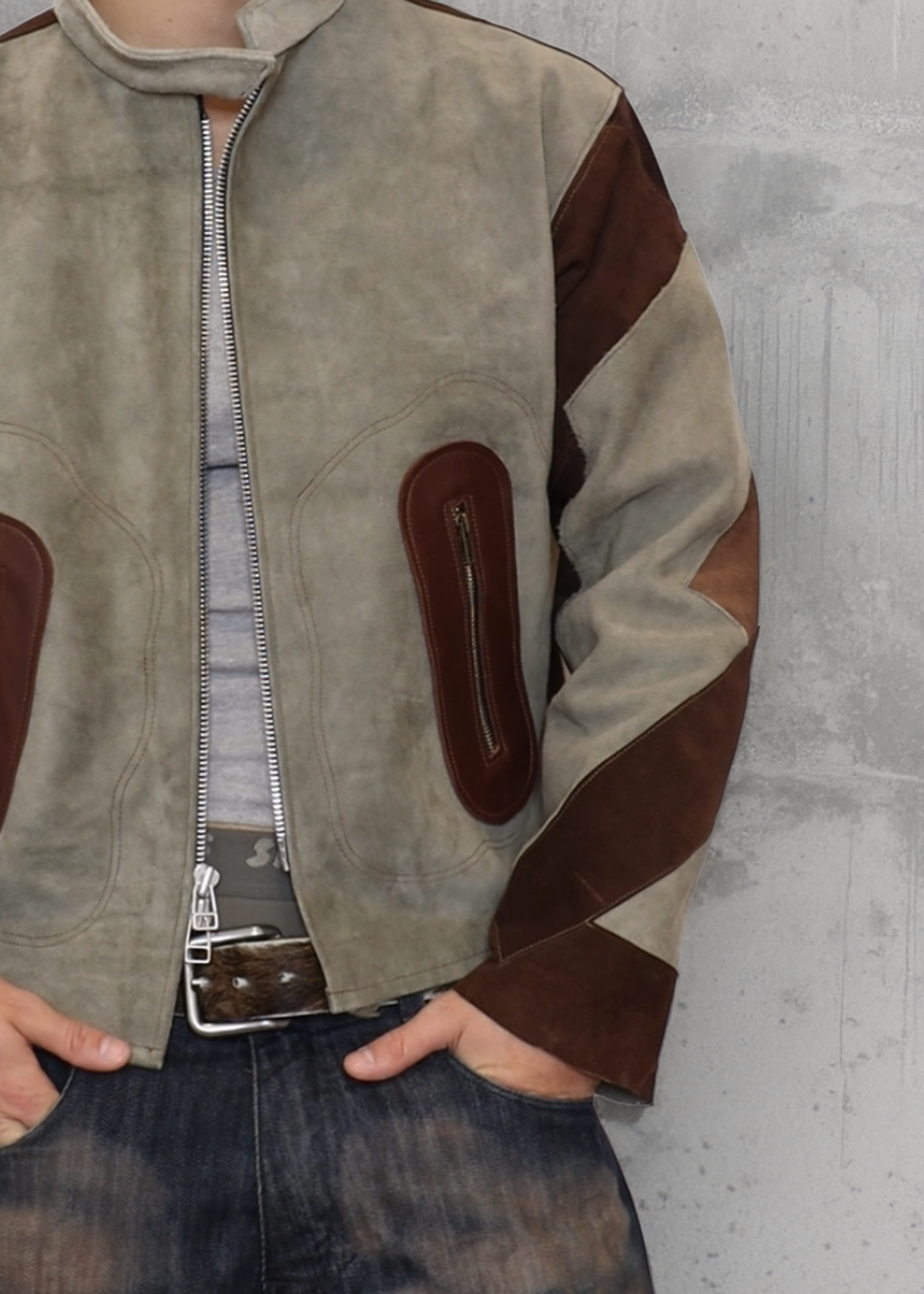 scrap leather jacket