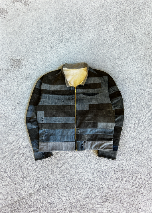 DENIM STRIPS JACKET